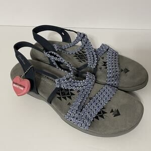 Skechers Womens Reggae Stretch Appeal Z-Gore Slingback Sandals Size 9 40826